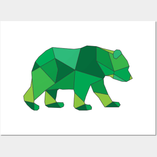 Wildlife green bear Posters and Art